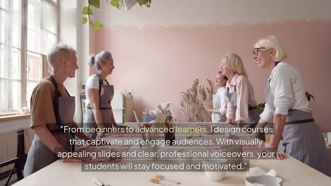 design all level coaching program training course presentation voiceover