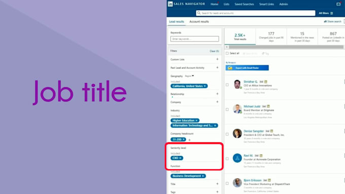 build b2b contact list, contact list using sales navigator