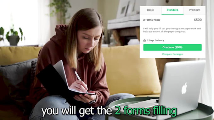help you fill out immigration paperwork within 24hours any