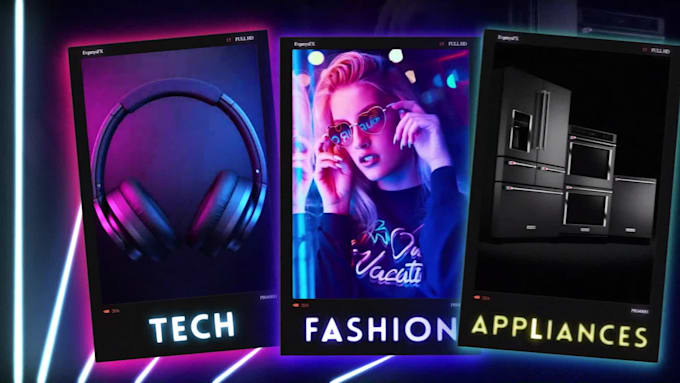 do neon product slideshow promo video