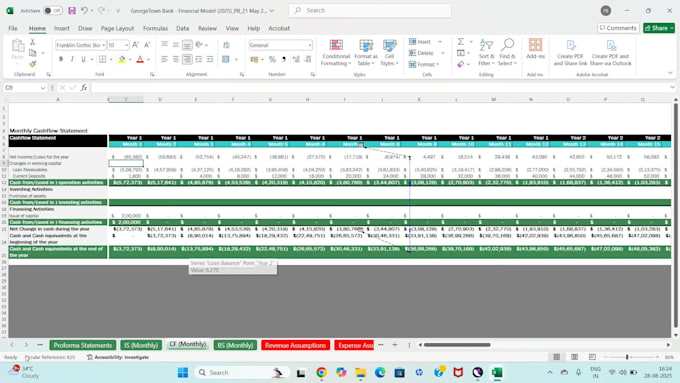 build a professional 3 statement financial model