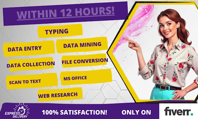 do accurate data entry, data collection, data mining and web research