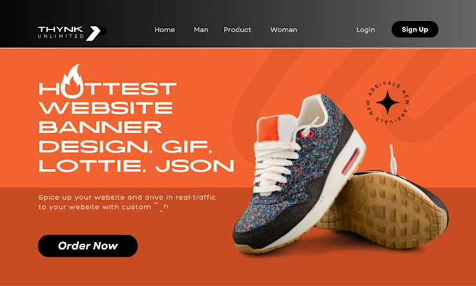 design animated web banner, GIF ads, website hero video and hero section banner