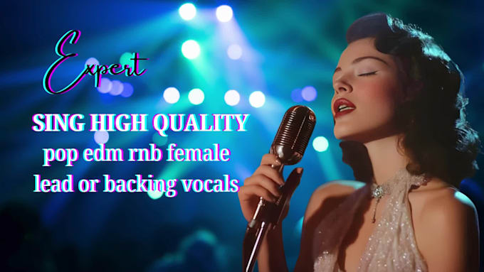 sing high quality pop edm rnb female lead or backing vocals jazz or harmonies