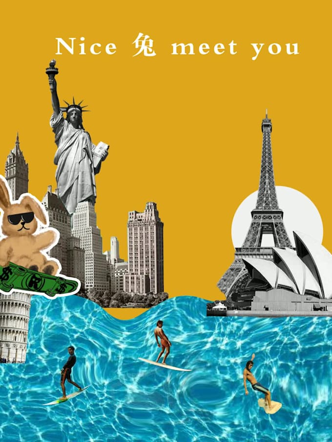 luxury artistic fashion collage
