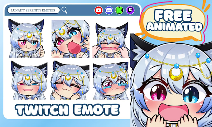 create custom emotes, animated emotes, sub badges, or bulk for twitch, stream