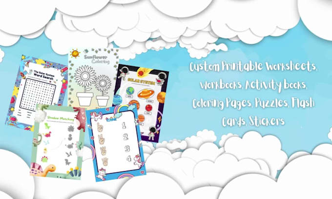 Create custom kindergarten preschool kids worksheets, flashcards ...