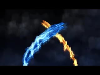 create an epic fire ice reveal intro with your name or logo