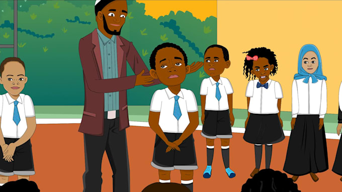 draw black children book illustration
