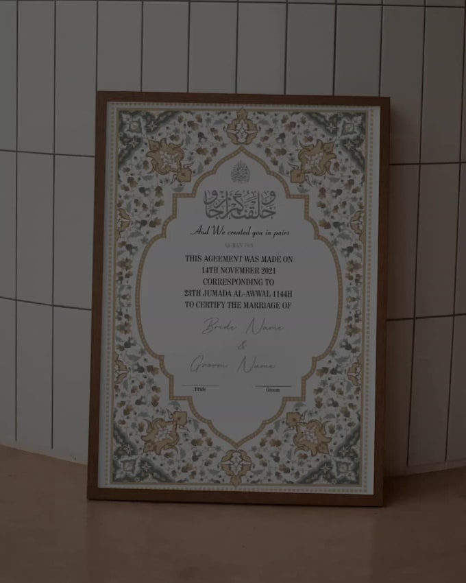 design marriage certificate, invitation card, borders