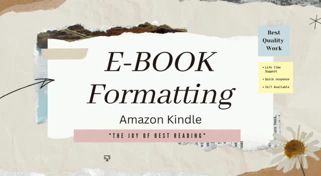 do ebook formatting kindle paperback and KDP layout design