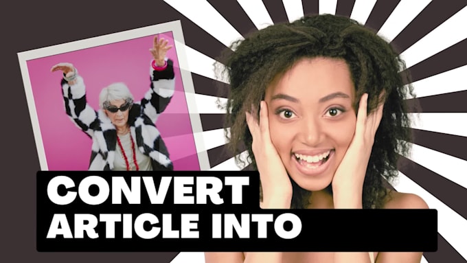 convert blog, text or article to video with voice over