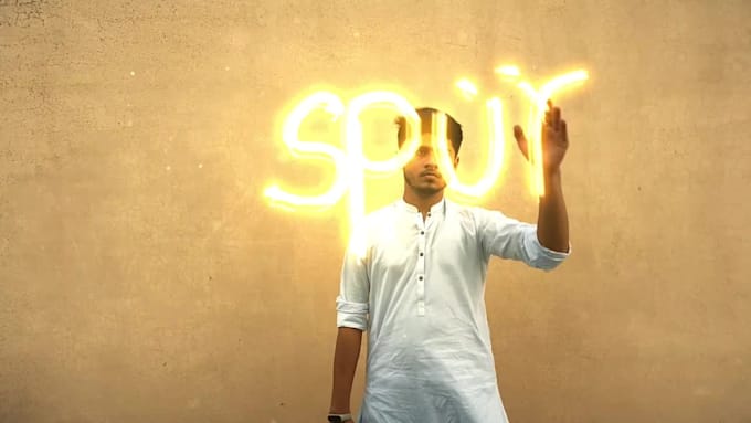 write your birthday message with light