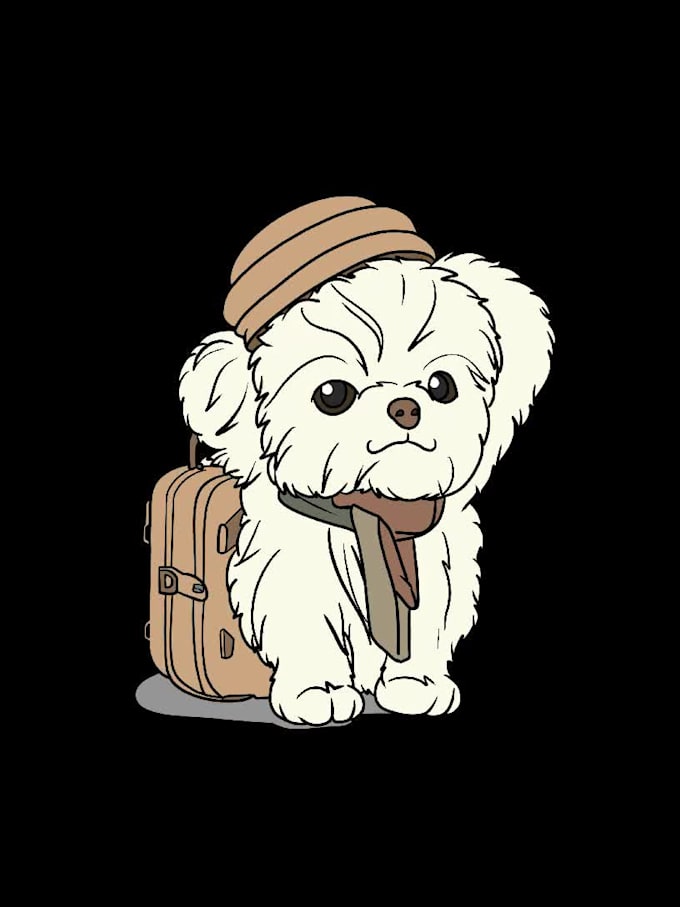 draw your pets animal photo into cute animal illustrations