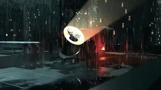 create batman searchlight style birthday video for you