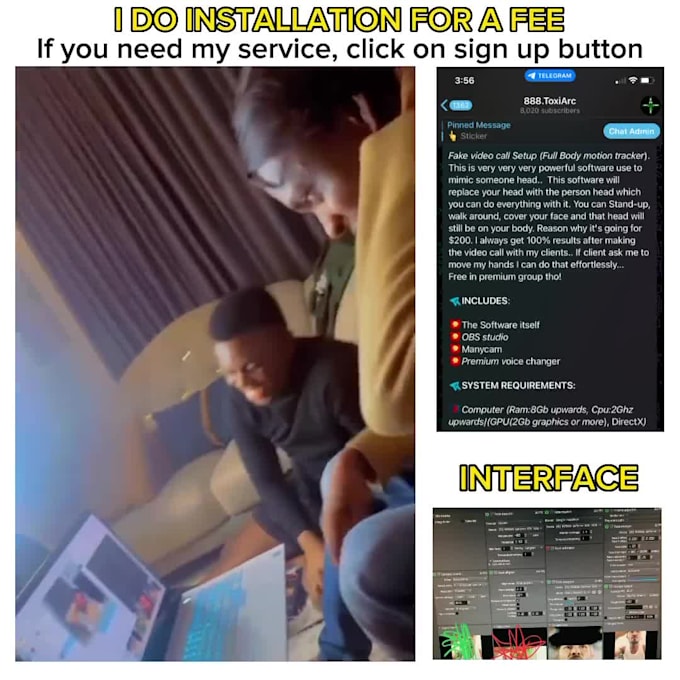 Setup a fake video call on your pc by Toxiarc Fiverr