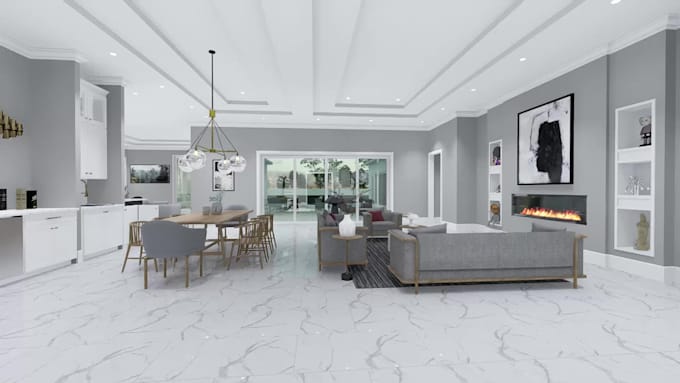 create 3d model and render images architecture project