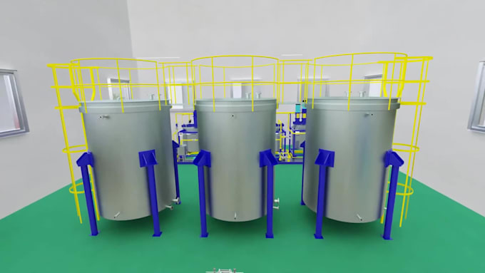 create 3d industrial factory walkthrough and plant flythrough animation video