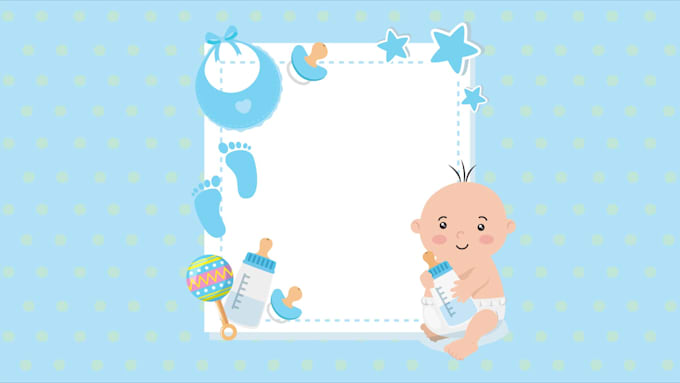 make animated postcards for social networks baby shower