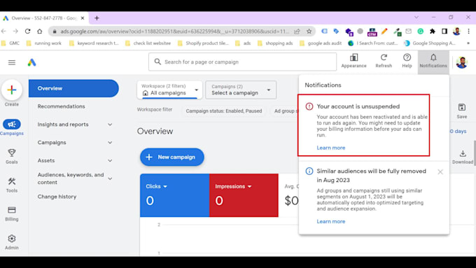 fix circumventing system for suspended google ads policy violation safely