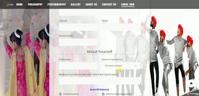 Create a form using html and css and database using php by ...
