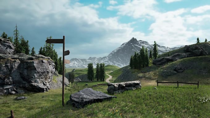 Unreal engine environment map, 3d environment, game level design, vr ...