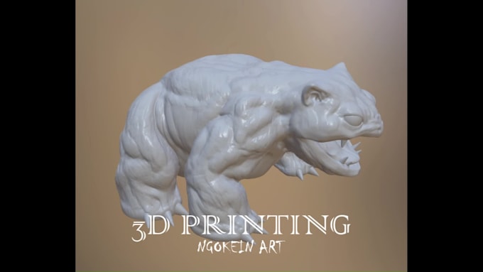 sculpt high quality 3d character or creature for 3d printing