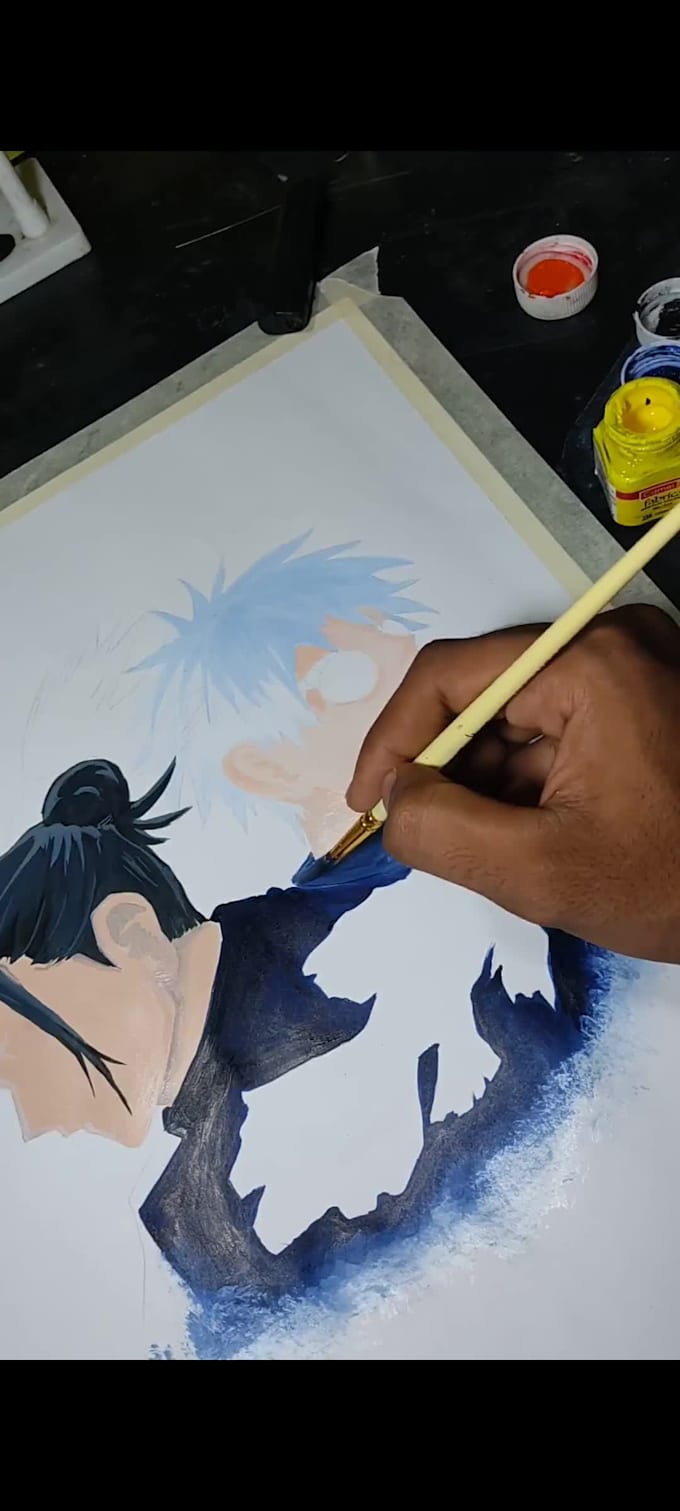 Draw fanart illustration painting anime and cartoons by Naik_vishnu ...