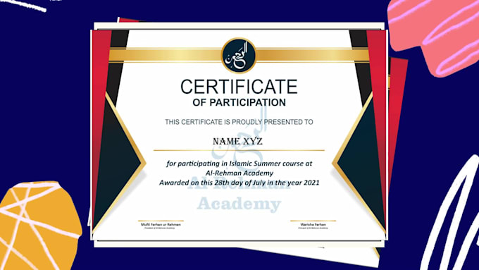 design diploma certificate award, certificate professional