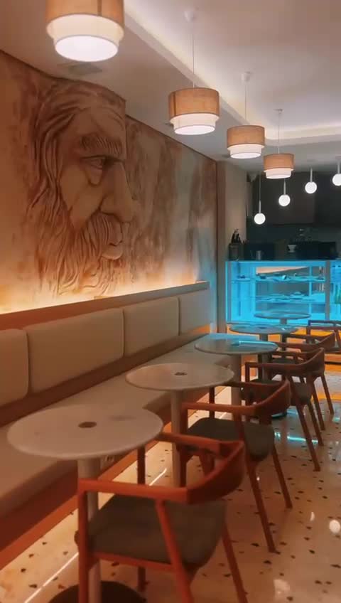 design a cafe with detailed drawings