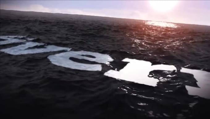 make an awesome water floating logo video intro