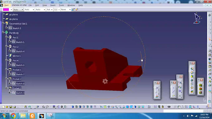 do 3d modelling and 2d drafting of mechanical parts