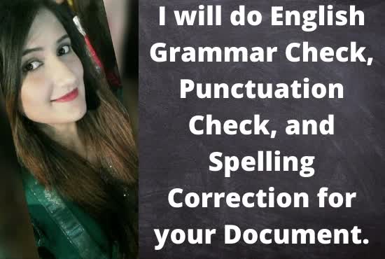 do a grammar check, punctuation check, and spelling correction for you