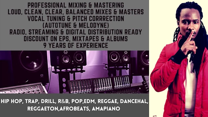tune,mix,master your song professionally make it radio ready