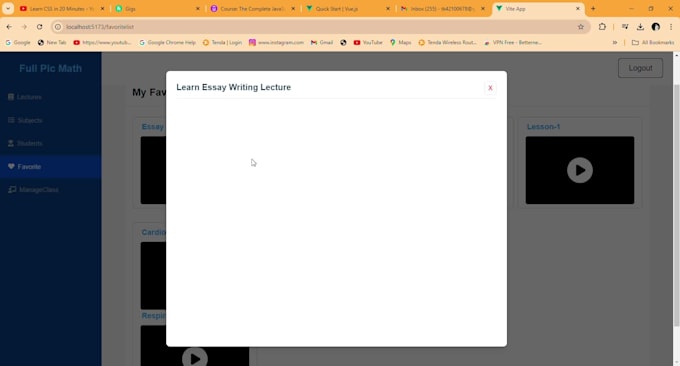 create full stack web app