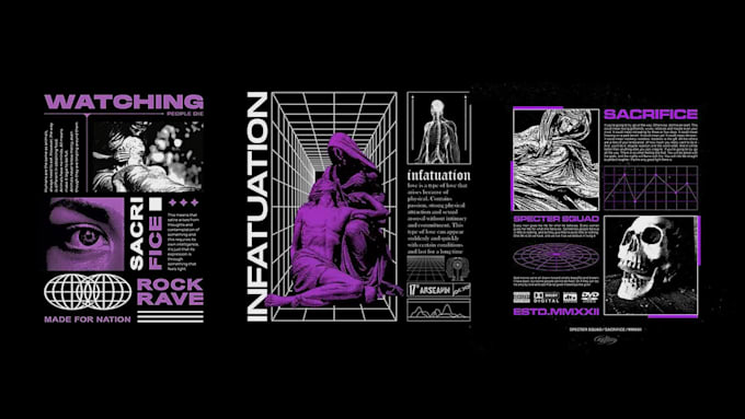 do artsy edgy streetwear t shirt design