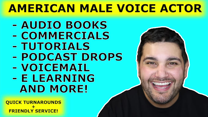 record an engaging american male voice over