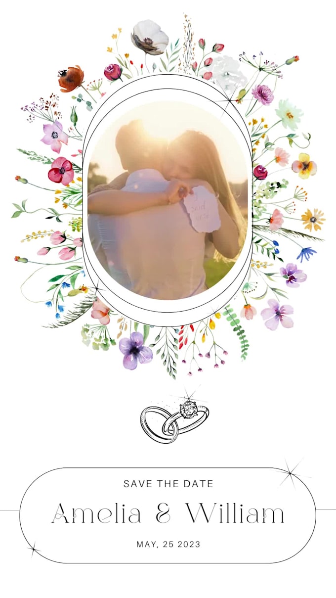 design the elegant wedding invitation or itinerary