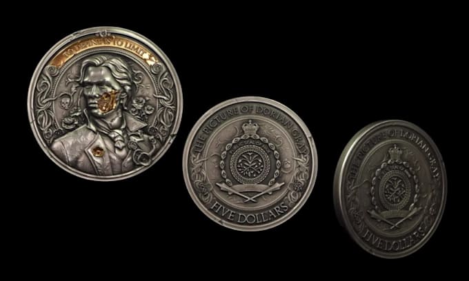 do custom 3d coin design bas relief medal medallion challenge 3d stl coin model