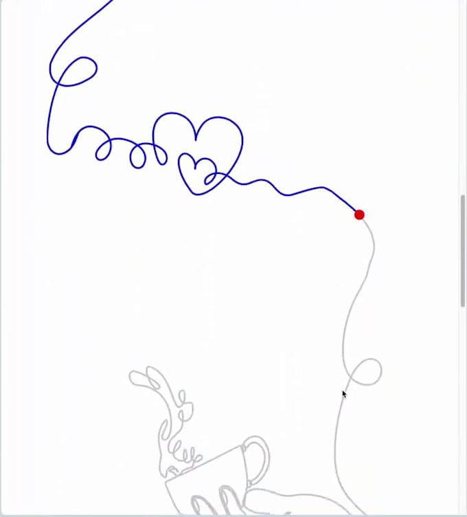 illustrate and animate minimalist continuous line art