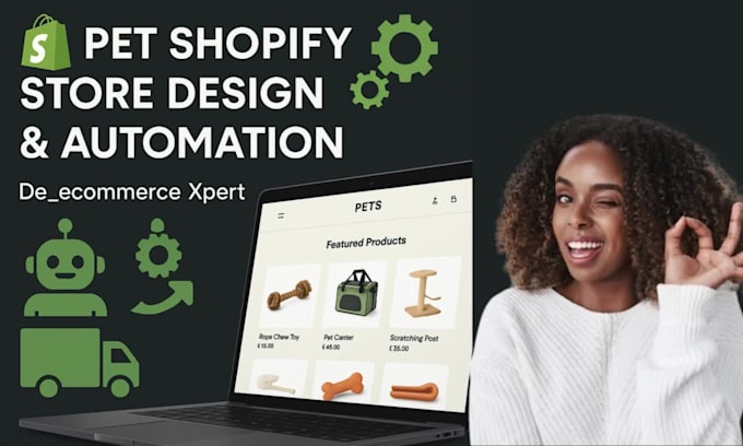 build shopify pet store design automated online dropshipping website manager