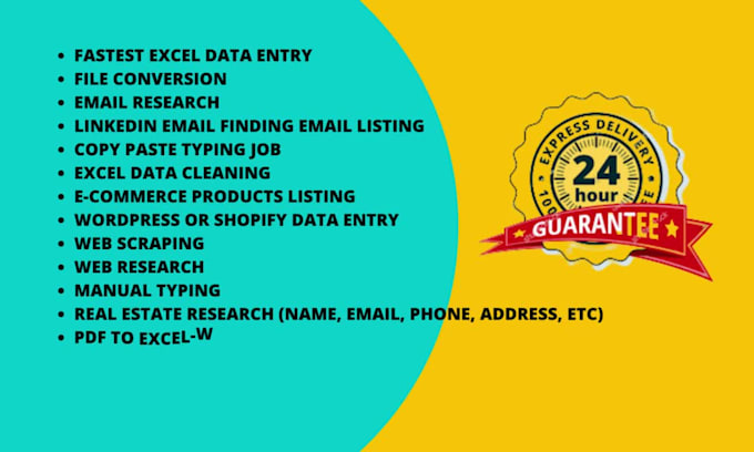 do fastest and valid excel data entry typing job