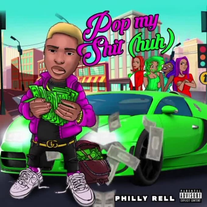 Do cartoon cover art, animated cover art, motion cover art, cover art