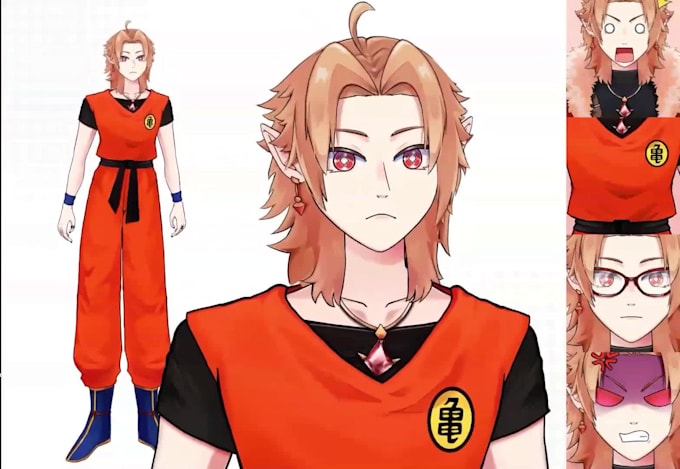 draw live2d model 2d vtuber model vtuber rigging anime 4 game streaming