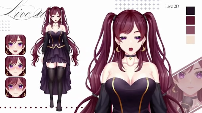 draw and rig 2d vtuber model, live 2d rigging, live2d model, vtuber commission