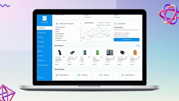 develop no code saas mobile app, dashboard, and web app