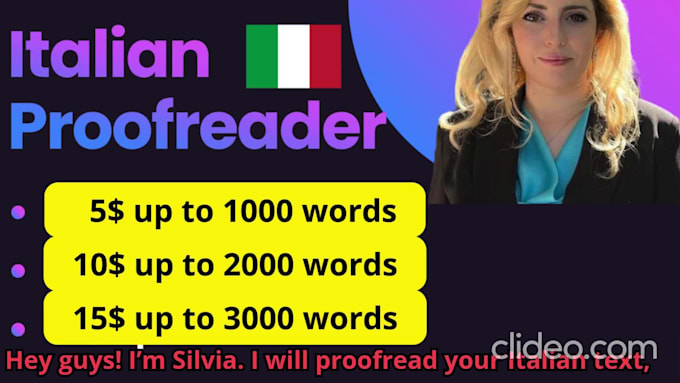 proofread any italian text