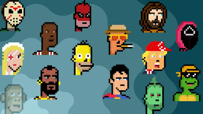 create cryptopunk pixel art nft characters