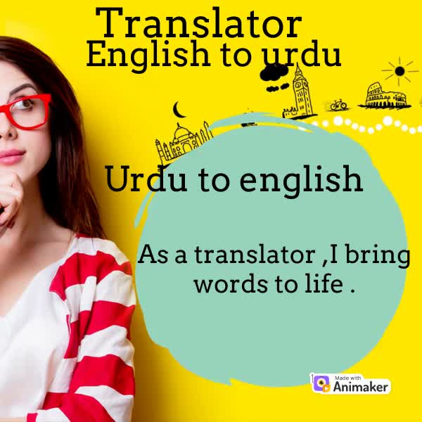 Translate from english to urdu and urdu to english by qasimziawattoo