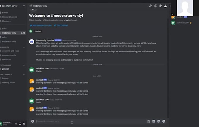 Create a professional discord bot by Zainkhan2001 | Fiverr